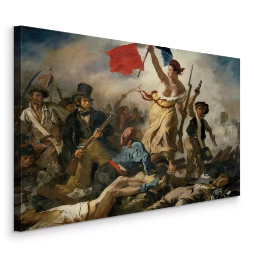 Canvas Revolutionaire Kracht Onder de Driekleurenvlag