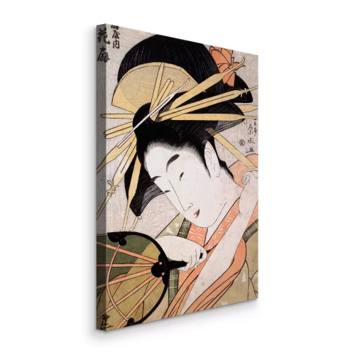 Canvas Aziatische vrouw Ōgiya no uchi Hanaōgi