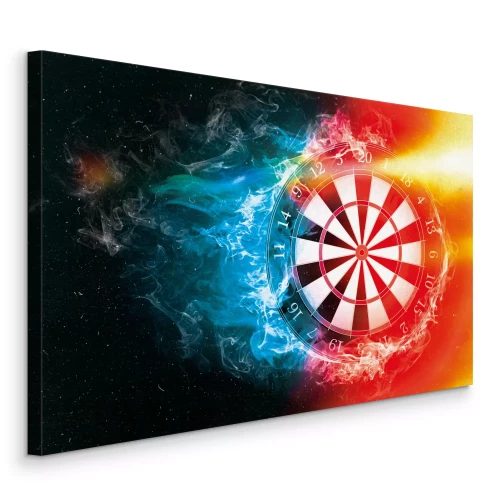 Canvas Een artistieke visie op een dartspel