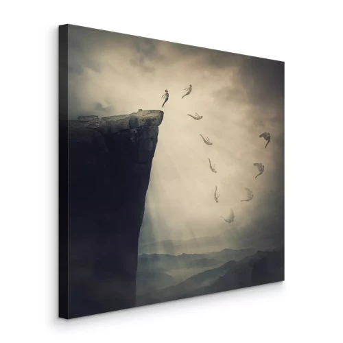 Canvas In de zee vallen en in een engel veranderen