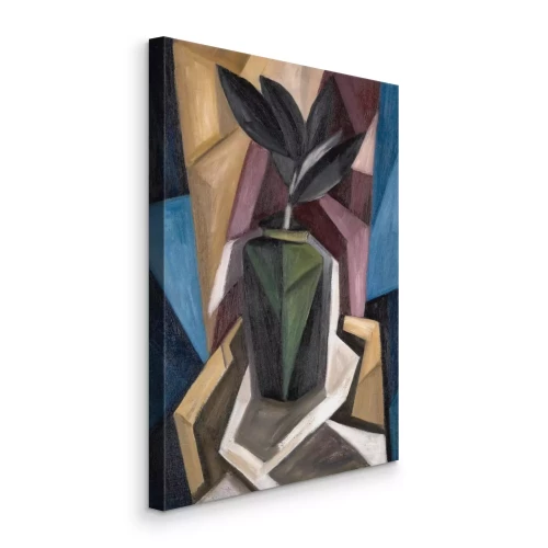 Canvas Een vaas omgeven door geometrische structuren