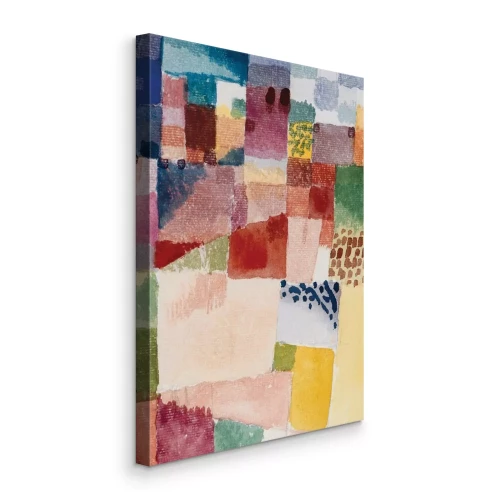 Canvas Kleurrijke vormen abstract landschap