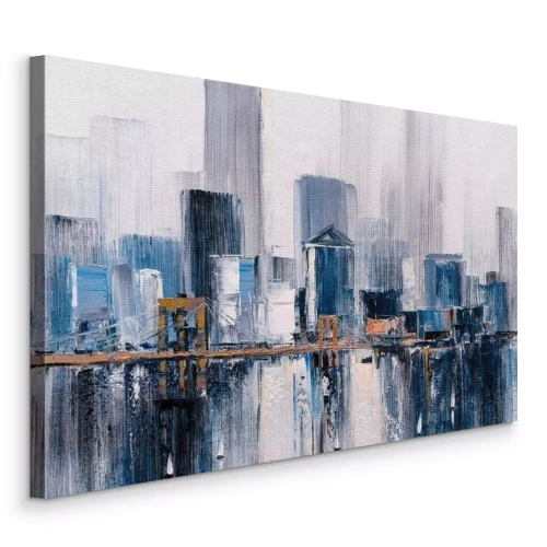 Canvas Een charmante brug die delen van de pittoreske metropool met elkaar verbindt