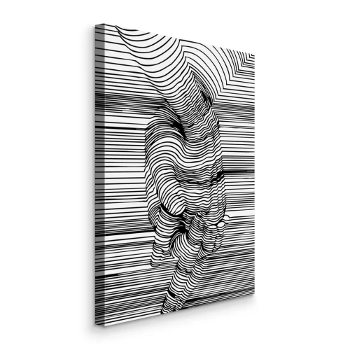 Canvas Gevouwen handen in de illusie van contouren