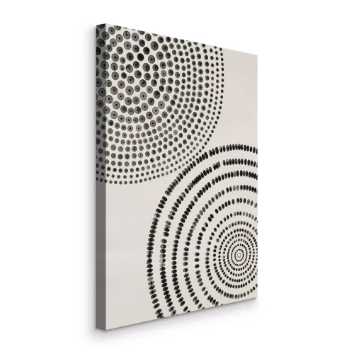 Canvas Punten gerangschikt in hypnotische spiralen