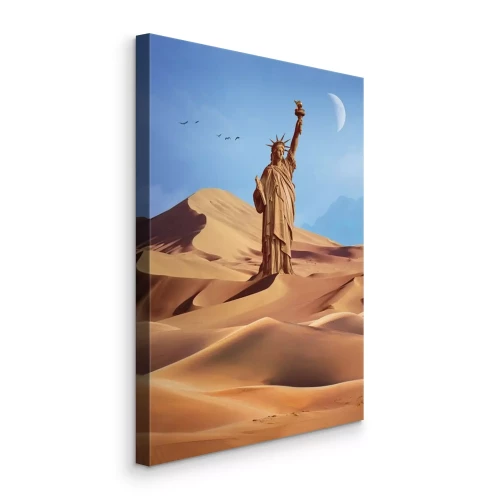 Canvas Een Amerikaans icoon in de woestijnduinen