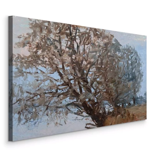 Canvas Een vredig herfstlandschap met bomen