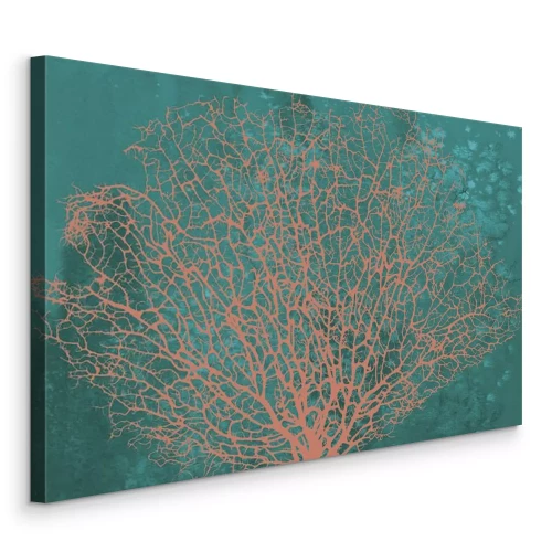 Canvas Artistieke schets van een waaierkoraal