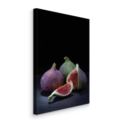 Canvas Rijpe vijgen in een intens donkere setting