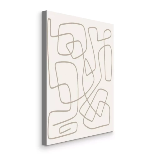 Canvas Beige lussen in een lichtgevend frame