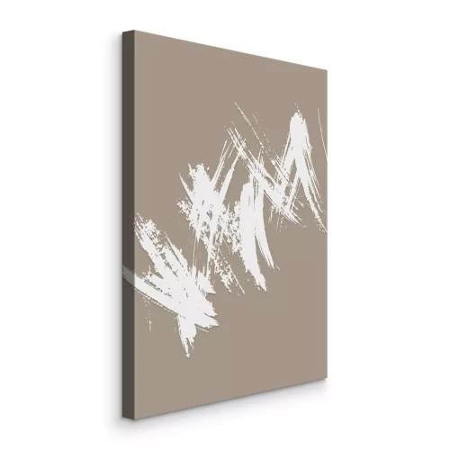 Canvas Drie penseelstreken op een bruine achtergrond