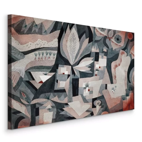 Canvas Tuinen van verbeelding tussen geometrische vormen