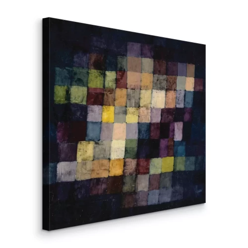 Canvas Een mozaïek van kleine gekleurde vierkantjes