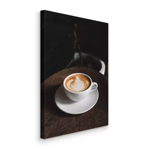 Canvas Een elegante kop koffie en melk