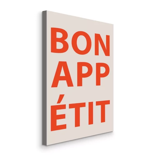 Canvas Typografische compositie in rood