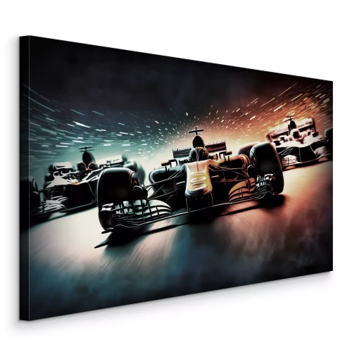 Canvas Achtervolging op het racecircuit