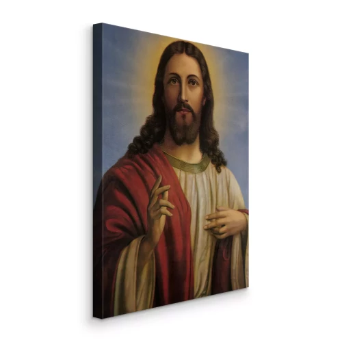 Canvas Heilige Verlosser traditioneel christelijk icoon