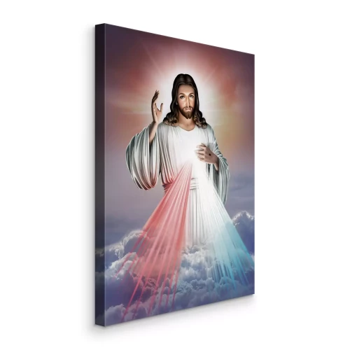 Canvas Goddelijke Barmhartigheid, het licht van vergeving