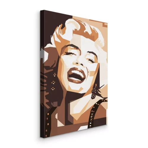 Canvas Iconisch portret van Marilyn Monroe in geometrische stijl