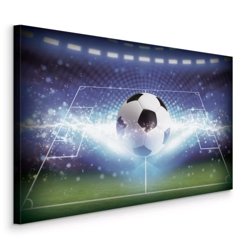 Canvas Voetbal in het midden van het stadion