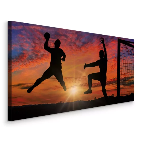 Canvas Dynamische worp tijdens de wedstrijd