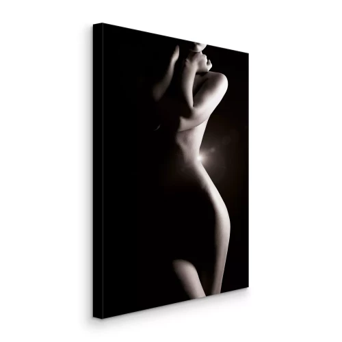 Canvas Het subtiele spel van licht op het lichaam van een vrouw