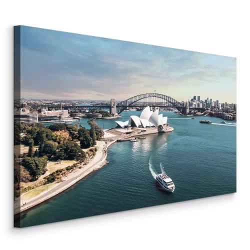 Canvas Veerboot op de wateren van de haven van Sydney