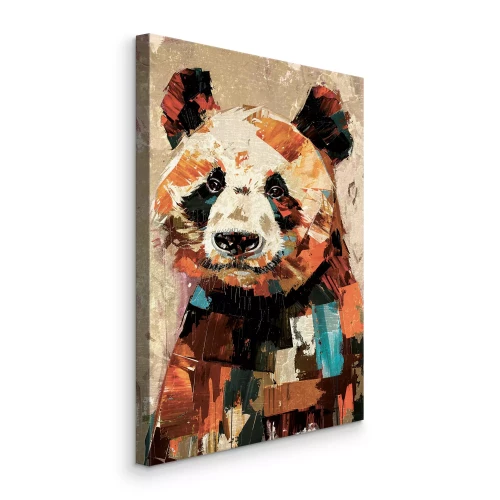 Canvas Kleurrijke schilderij panda