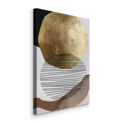 Canvas Gouden licht en vormen in de compositie