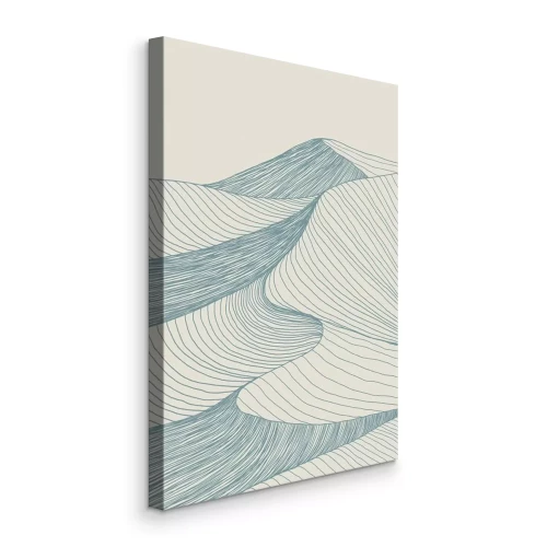 Canvas De golvende contouren van het berglandschap