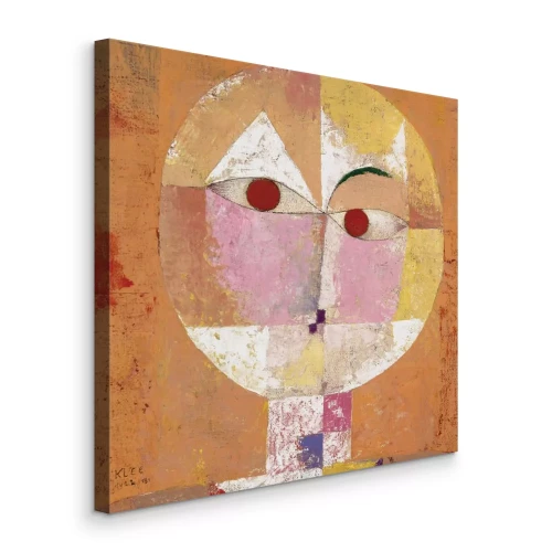 Canvas Abstract hoofd met rode ogen