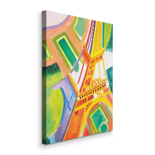 Canvas Parijse constructie in abstracte stijl