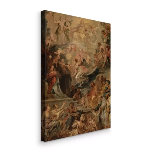 Canvas Barokke compositie van de Boodschap aan de Moeder Gods