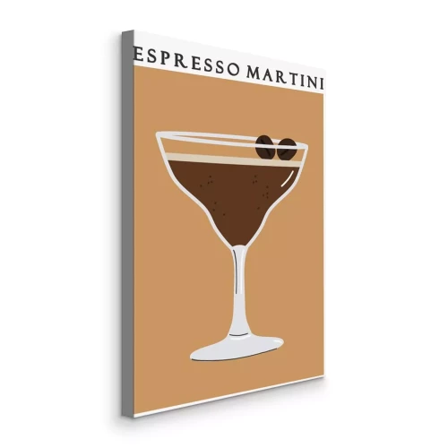 Canvas Een stijlvolle koffiedrank met een delicaat schuim