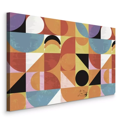 Canvas Een kleurrijk mozaïek van verschillende vormen