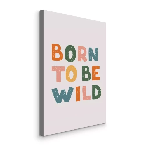 Canvas Vrolijke kleurrijke letters die een inscriptie vormen