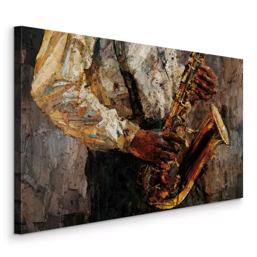 Canvas De schilderachtige expressie van muziek