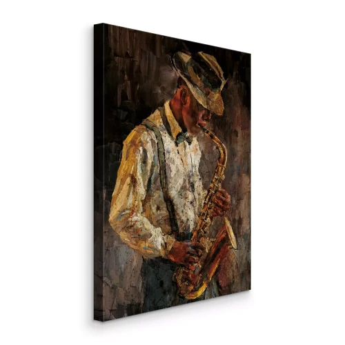 Canvas Een schilderachtig portret van muziek en expressie