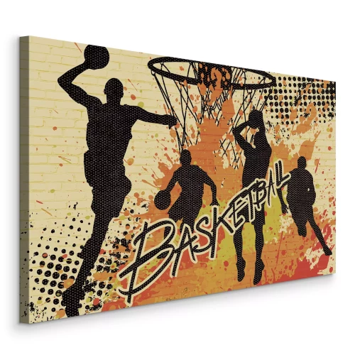 Canvas Basketbalenergie geïnspireerd door graffiti