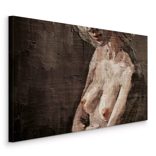 Canvas Sensuele vrouw in aquarel