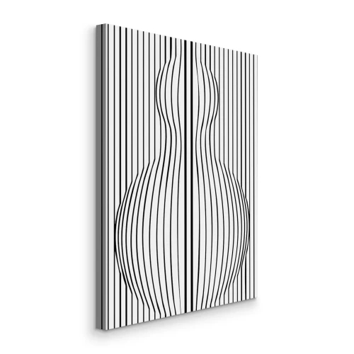 Canvas Cirkelvormen verborgen tussen de rechte lijnen