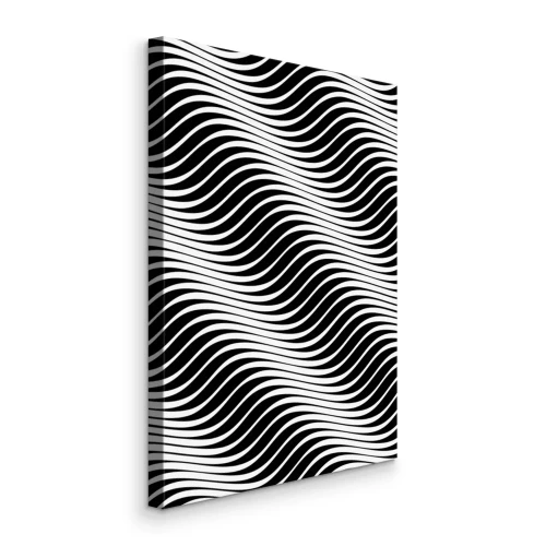 Canvas Hypnotiserend patroon van golvende lijnen