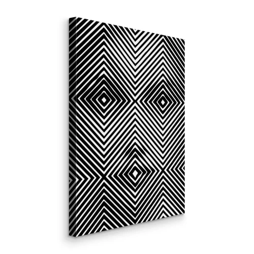 Canvas Hypnotiserend gezicht van een vrouw gemaakt van gaas