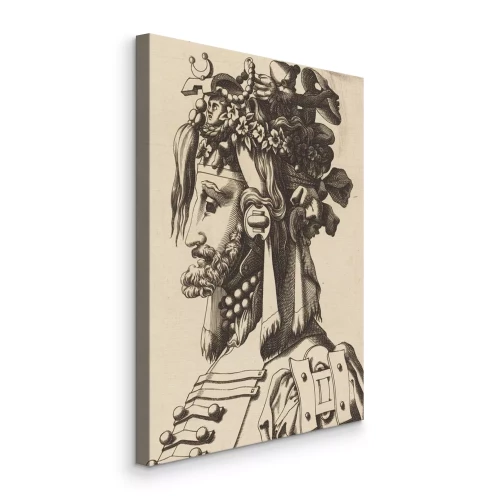 Canvas Een fantasierijke compositie van een menselijk profiel