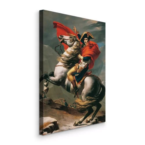 Canvas Napoleon Bonaparte op een woest paard
