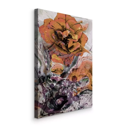 Canvas Aquarelrozen met zachte schaduwen