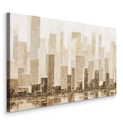 Canvas Panorama van de historische stad met torens