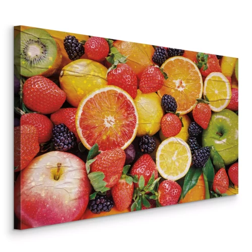 Canvas Vers en gevarieerd kleurrijk fruit