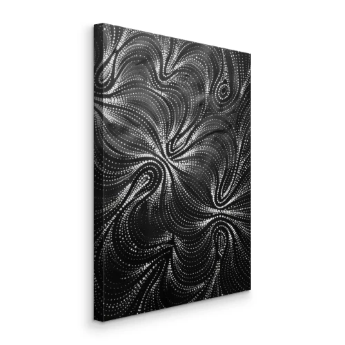 Canvas De energieke stroom van puntabstractie