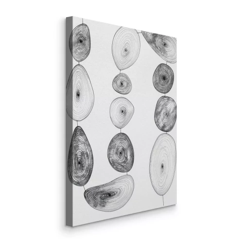 Canvas Een reeks onderling verbonden spiraalcirkels